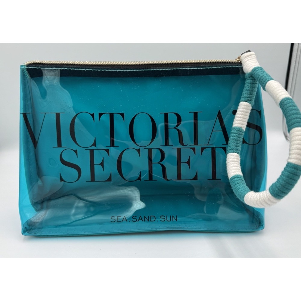 Victoria's Secret Sea Sand Sun Blue Makeup Bag Nwots‎ - Picture 2 of 4
